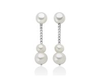 Orecchini Miluna Donna I Gioielli Di Miss Italia in Argento Perla PER2768